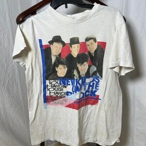 1980s New Kids on the Block white tee‎ shirt #NKOTB